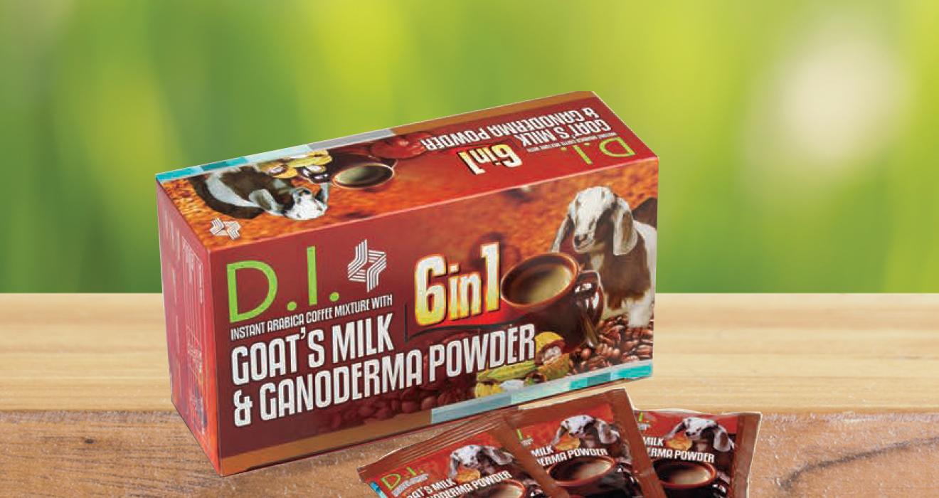 Instant Arabica Coffee Mixture With Goat’s Milk & Ganoderma Powder (6 in 1)