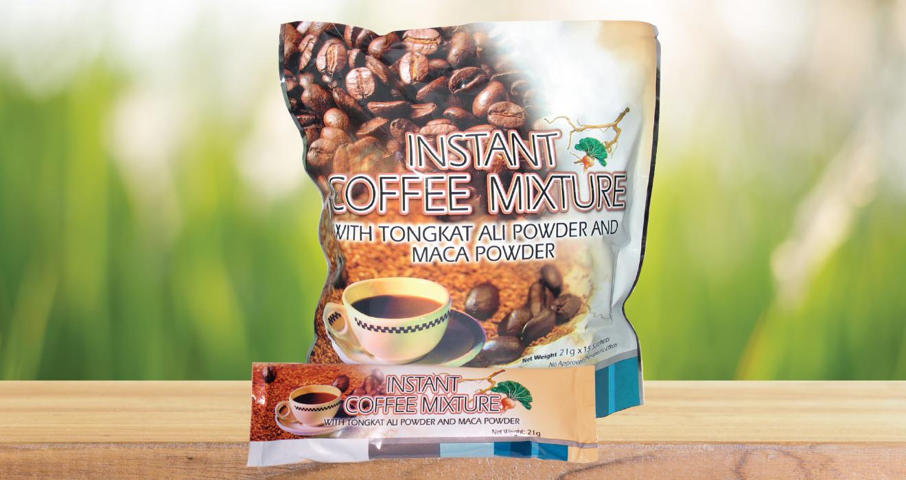 Instant Coffee Mixture With Tongkat Ali Powder & Maca Powder